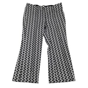 Maeve Black and White Wide Leg Pants